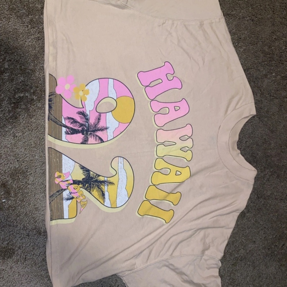 Hawaii Graphic Kids T-Shirt - Tan